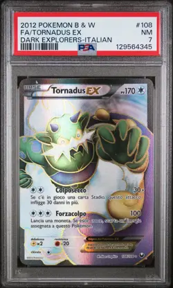 2012 POKEMON BLACK & WHITE DARK EXPLORERS ITALIAN FULL ART/TORNADUS EX PSA 7 - Image 1