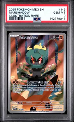 2025 Pokemon Mega MEG En Marshadow Illustration Rare #146 PSA 10 Gem Mint - Image 1