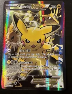 Pokemon TCG - Pikachu EX Full Art Black Star Promo Holo XY124 XY - Image 1