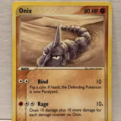 POKEMON TCG Onix 71/100 EX Sandstorm Excellent Condition LP - Image 2