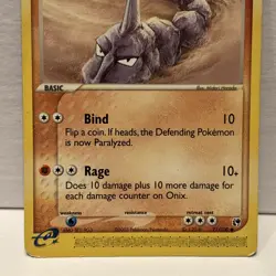 POKEMON TCG Onix 71/100 EX Sandstorm Excellent Condition LP - Image 3
