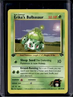 2000 Pokemon Gym Challenge 1st Edition Erika's Bulbasaur #39/132 - Image 1