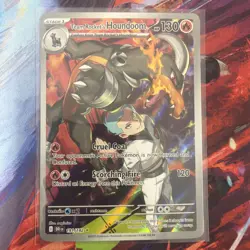 Team Rocket's Houndoom 191/182 Illustration Rare Destined Rivals Pokemon Holo NM - Image 1