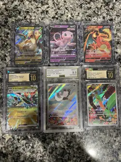 Pokemon 2023 Japanese Graded Lot - 6 Holo Secret Rare Charizard, Mew - Image 1