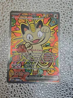 Pokemon Meowth EX Full Art Holo Cat Basic 170 HP 121/088 PDR - Image 3