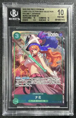 NAMI BGS 10 PRISTINE 2023 ONE PIECE JAPANESE #OP02-036 BEST SELECTION VOLUME 1 - Image 1