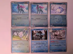 Pokemon TCG Reverse Holo 6-Card Lot Suicune Snom Paldean Tauros Cetitan - Image 1