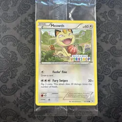 Build a Bear Pokemon Card Meowth Promo Trading Card TCG SEALED D16 - Image 1