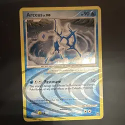 Pokemon Arceus AR4 Arceus Set Holo Rare Basic Water Type Fastwave HP 90 Card - Image 1