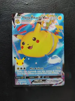 Pokemon TCG Flying Pikachu VMAX Holo Ultra Rare Card 007/025 Celebrations - Image 1