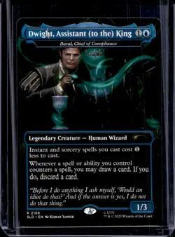 2025 Magic The Gathering Secret Lair Office Dwight Assistant King Foil #21 68 - Image 1