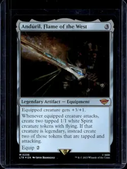 2023 Magic MTG Lord of Rings Tales Middle-Earth Anduril, Flame West Foil #0236 - Image 1