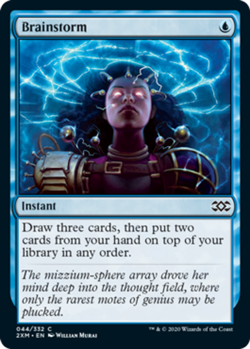 NM-Mint, English MTG Foil Brainstorm - Foil Double Masters Magic the Gathering - Image 1