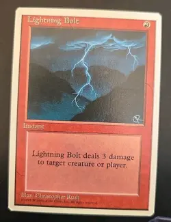 Lightning Bolt Core Set 4th Edition MTG Regular Lightly Played (CD1968) - Image 1