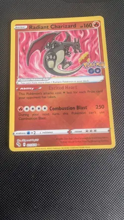 Radiant Charizard 011/078 Pokemon Go Holo Pokemon Card - Image 1