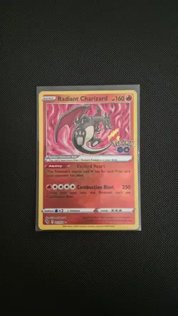 Pokemon TCG Radiant Charizard Holo Card Pokemon Go 011/078 - Image 1