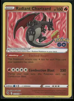 #011/078 Radiant Charizard Pokemon GO - Image 1