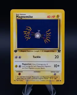 Magnemite Pokemon Card 1st Edition Team Rocket 60/82 Common TCG 2000 WOTC - Image 1