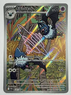 Pokemon Swoobat 120/086 Sv: White Flare Illustration Rare Holo - NM - Image 1