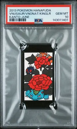 2013 POKEMON HANAFUDA KANTO JUNE KINGLER/VENONAT/VENUSAUR PSA 10 - Image 1