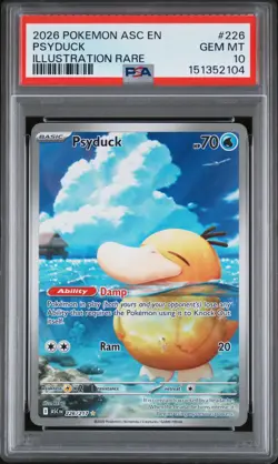 2026 POKEMON ASC EN-ASCENDED HEROES ILLUSTRATION RARE #226 PSYDUCK PSA 10 - Image 1