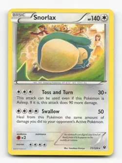 Pokemon TCG - Snorlax 77/124 Lightly Played Rare Fates Collide - Image 1