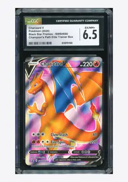 Pokemon CGC 6.5 Charizard V Promo 2020 SWSH050 Champion's Path ETB English - Image 1