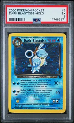 2000 POKEMON ROCKET #3 DARK BLASTOISE-HOLO PSA 5 - Image 1