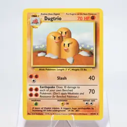 Pokemon TCG - Dugtrio 19/102 Base Set Rare WOTC - EXC - Image 2