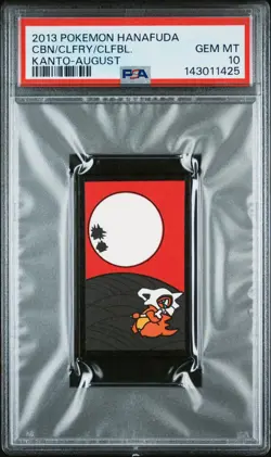 2013 POKEMON HANAFUDA KANTO AUGUST CLEFABLE/CLEFAIRY/CUBONE PSA 10 - Image 1
