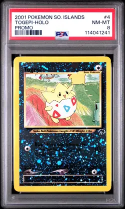 2001 POKEMON SOUTHERN ISLANDS PROMO #4 TOGEPI-HOLO PSA 8 - Image 1