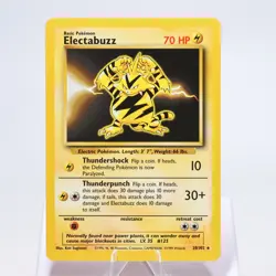 Pokemon TCG - Electabuzz 20/102 Base Set Rare WOTC - EXC/NM - Image 2