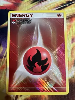 Pokemon Fire Energy (2009 Unnumbered POP Promo) Organized Play NM/VLP - Image 1