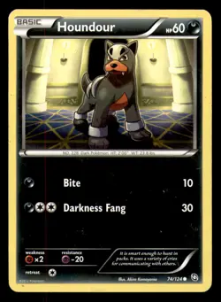 Houndour 74/124 Common Dragons Exalted Pokemon Moderately Played - Image 1