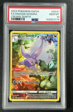 HISUIAN GOODRA PSA 10 2023 POKEMON SWORD & SHIELD CROWN ZENITH #GG21/GG70 FA 774 - Image 1