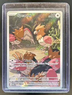 2025 Pokemon Mega Evolution Spearow Illustration Rare #151/132 - Image 1