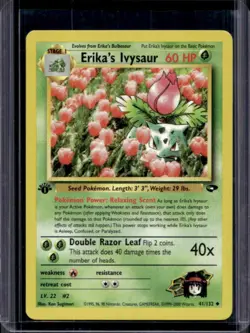 2000 Pokemon Gym Challenge 1st Edition Erika's Ivysaur #41/132 - Image 1