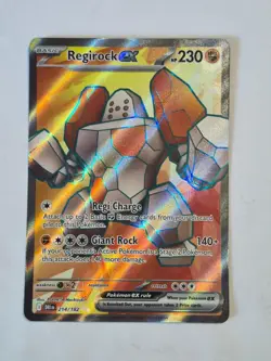 Regirock ex 214/182 Ultra Rare Destined Rivals Pokemon Holo Near Mint - Image 1
