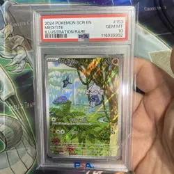 Meditite 153/142 SV07: Stellar Crown IR Holo Psa 10 Pokemon TcG - Image 1