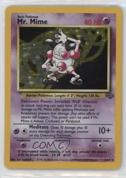 Mr Mime Holo Pokemon Jungle #6 1999 - Image 1