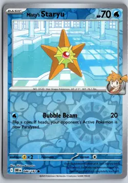 Misty's Staryu 046/182 Common Destined Rivals Pokemon Reverse Holo Near Mint - Image 1