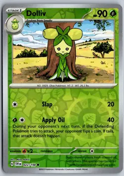 Dolliv 022/198 Common Scarlet & Violet Pokemon Reverse Holo Near Mint - Image 1