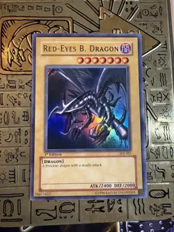 Yu-Gi-Oh Red-Eyes Black Dragon SDJ-001 1st Edition Ultra Rare Great Condition - Image 1