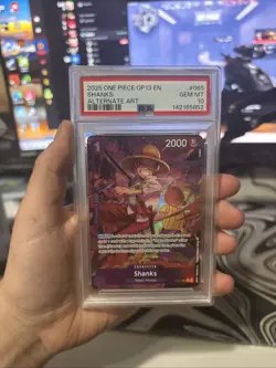 2025 ONE PIECE OP13 EN SHANKS ALT ART PSA 10 - Image 1