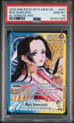 2026 ONE PIECE OP14-EB04-THE AZURE SEA'S SEVEN ALTERNATE ART BOA HANCOCK PSA 10 - Image 1