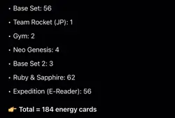 Pokemon Vintage Energy & Trainer Lot (249 Total Cards) - Image 3