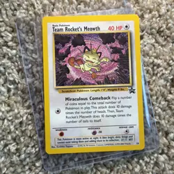 Pokemon League Card 2000 Black Star Promo Team Rockets Meowth 18 Near Mint/Mint - Image 1