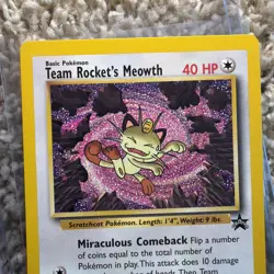 Pokemon League Card 2000 Black Star Promo Team Rockets Meowth 18 Near Mint/Mint - Image 2