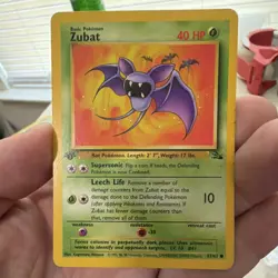 Wizards Pokemon TCG Gym Heroes/Base Set Lot - Zubat, Brock's Zubat - 2 Cards - Image 3