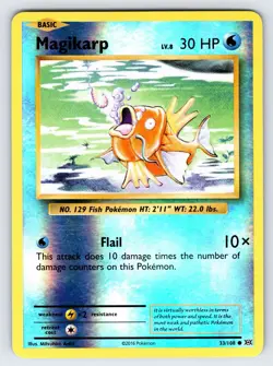 Magikarp 33/108 2016 Evolutions Pokemon Card TCG Reverse Holo Common - Lp - Image 1